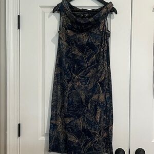 Lauren by Ralph Lauren Sleeveless Cowl Neck Dress – Botanical Print – Size L